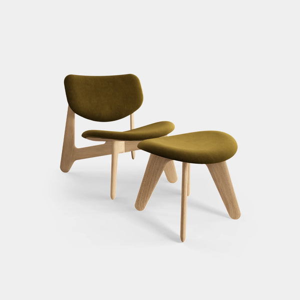 Slab Lounge Chair and Ottoman