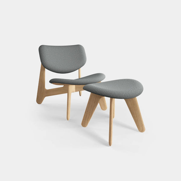 Slab Lounge Chair and Ottoman