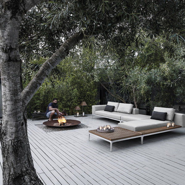 Grid Large Coffee Table Teak