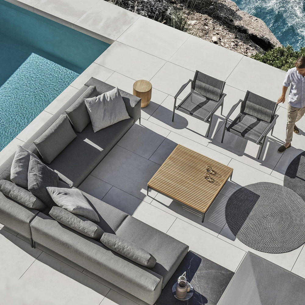 Grid Large Coffee Table Teak