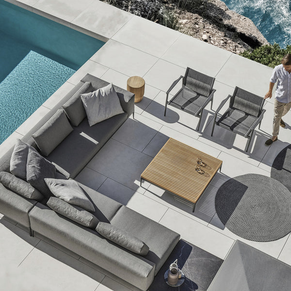 Grid Large Coffee Table Teak