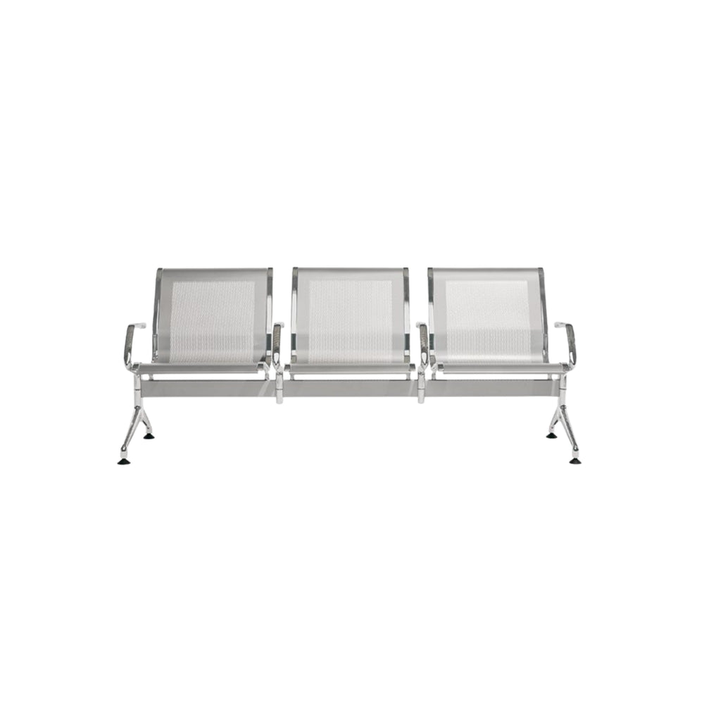 Terminal 2-seater, 3-seater, 4-seater bench, metal seat shells