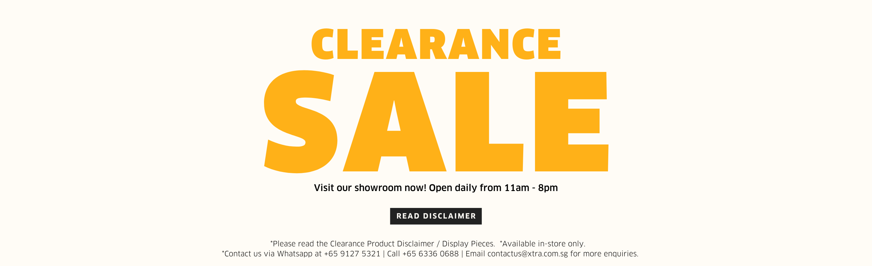 XTRA | Clearance Sale | Furniture Clearance Sale