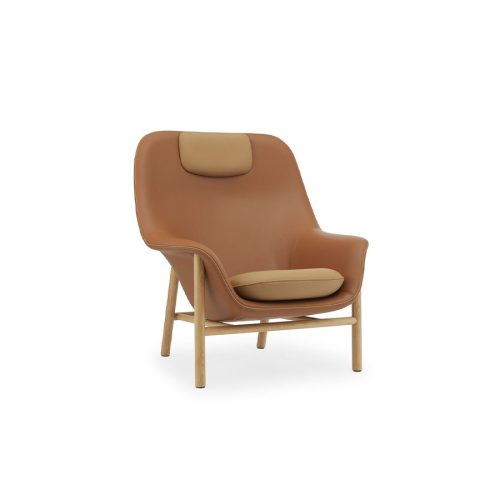 Drape Lounge Chair High back with Wooden Legs by Normann Copenhagen