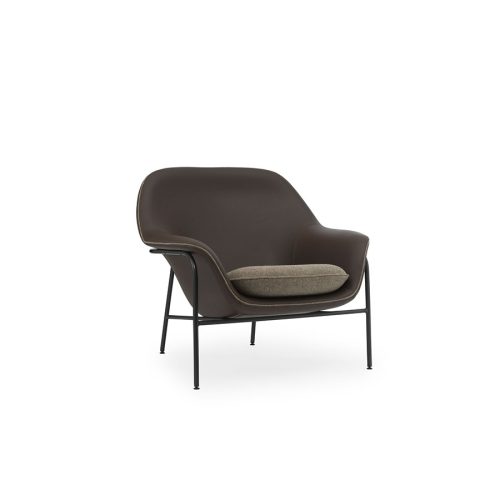 Drape Lounge Chair Low Back with Steel Legs by Normann Copenhagen