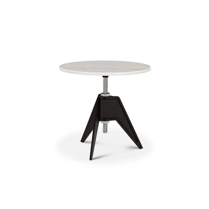 Screw Side Table Marble White Top by Tom Dixon